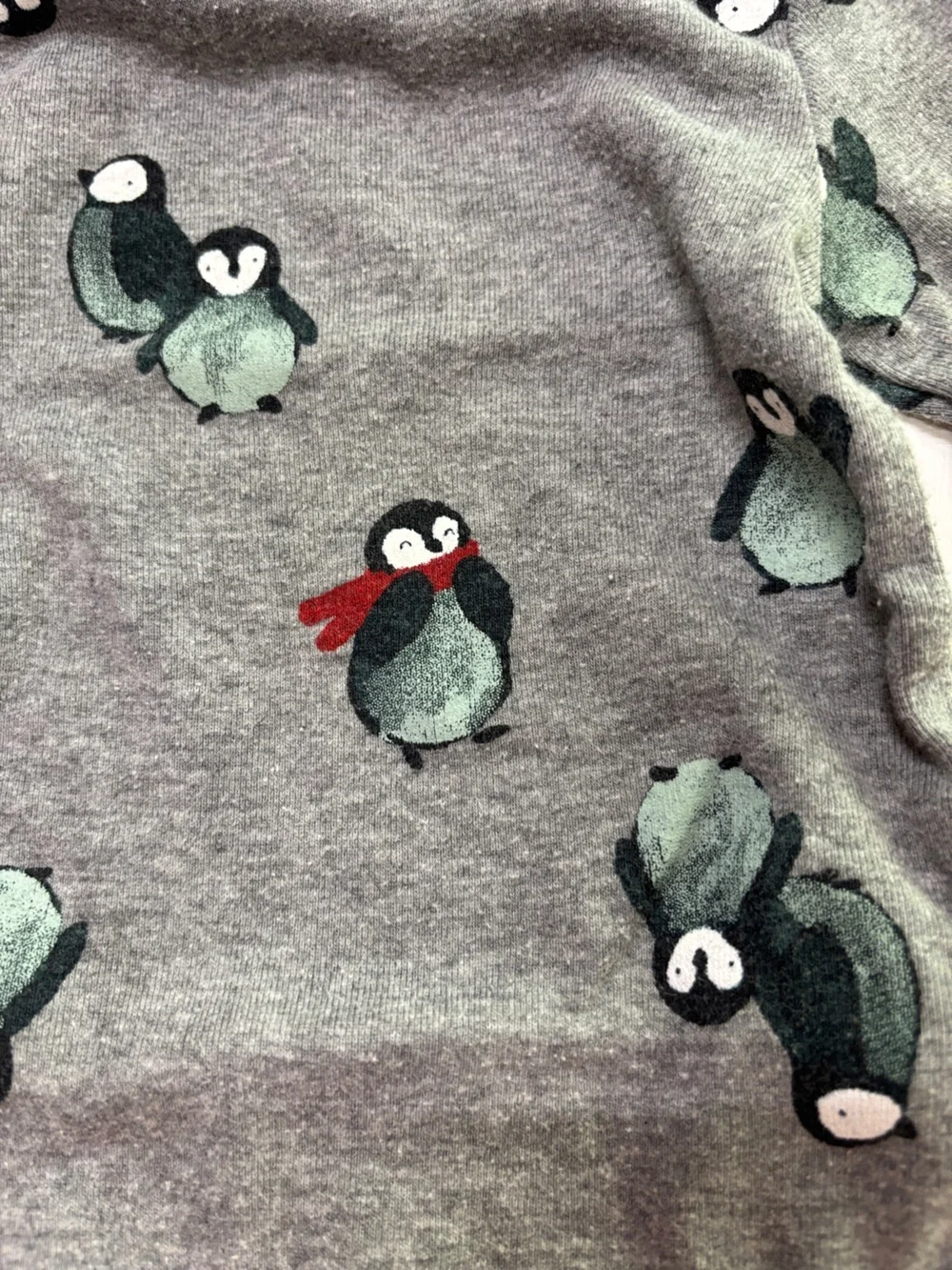 Carter’s Baby 9M Gray Penguin Long Sleeve Bodysuit